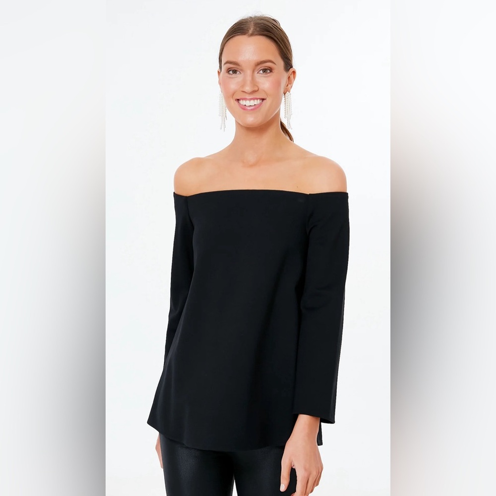Tuckernuck Black Miranda Off the Shoulder Blouse Size Medium